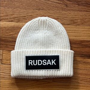 RUDSAK ivory knit beanie